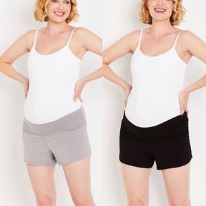 Motherhood Maternity Sleep Shorts Set Small Ruched Low Belly Pregnancy PJ Short